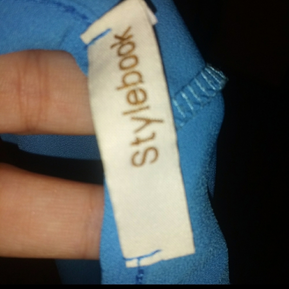 Stylebrook Top Size L Crochet High Low Racerback - Picture 8 of 9